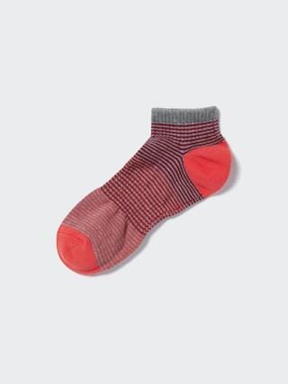 Mens Striped Short Socks with Deodorizing Red US8-US11 UNIQLO US Product Image