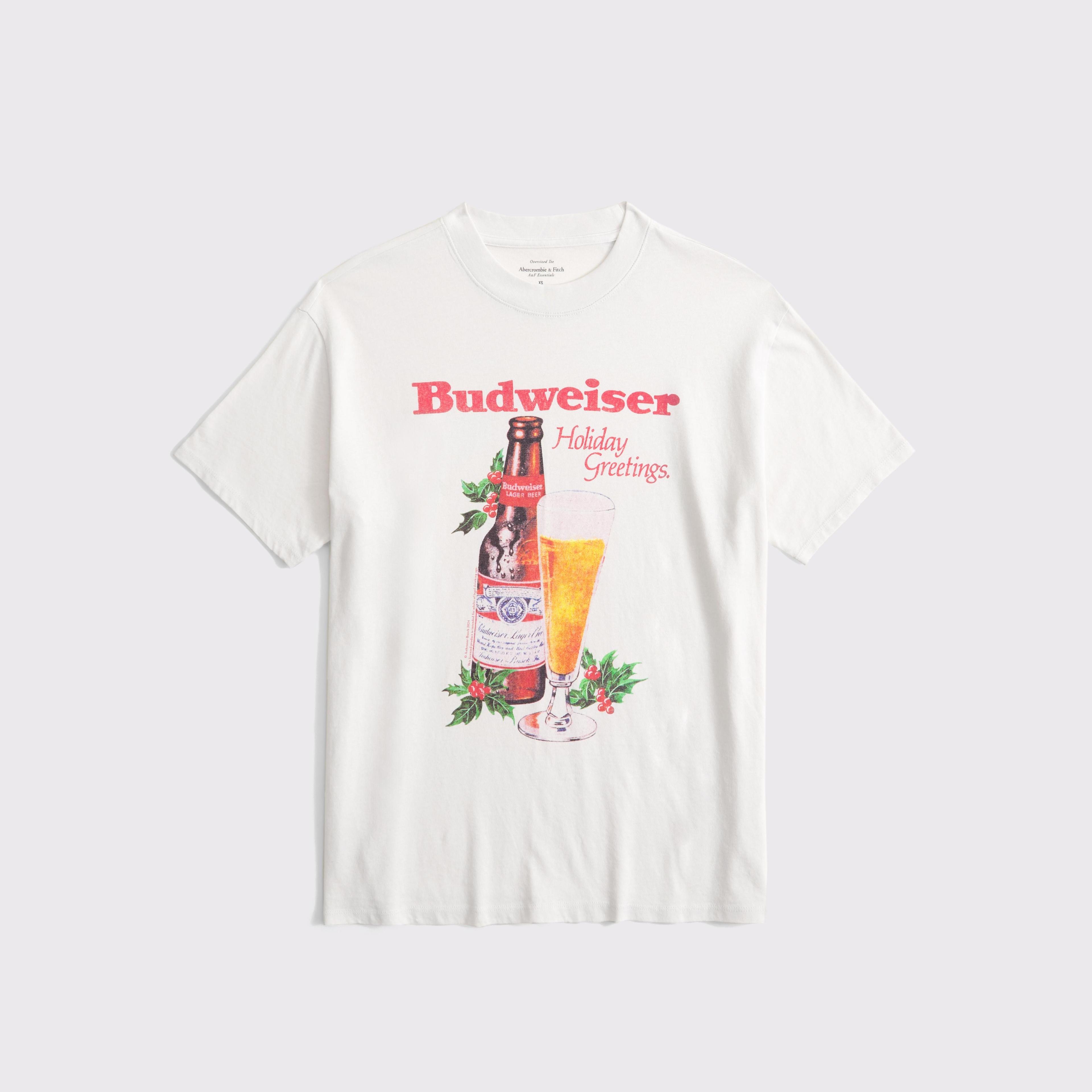 Oversized Budweiser Graphic Tee Product Image