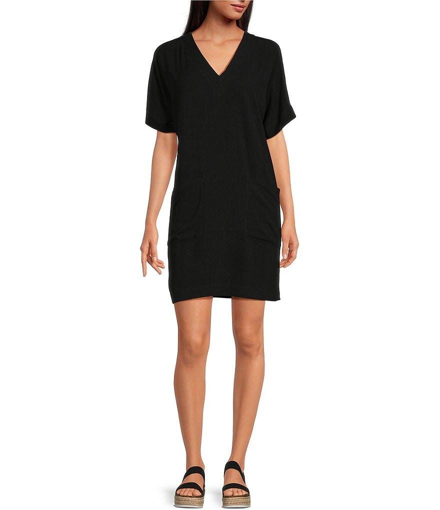 Splendid Vienna V-Neck Short Sleeve Shift Dress Product Image