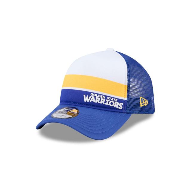 Golden State Warriors Color Block 9FORTY A-Frame Trucker Snapback Hat Male Product Image