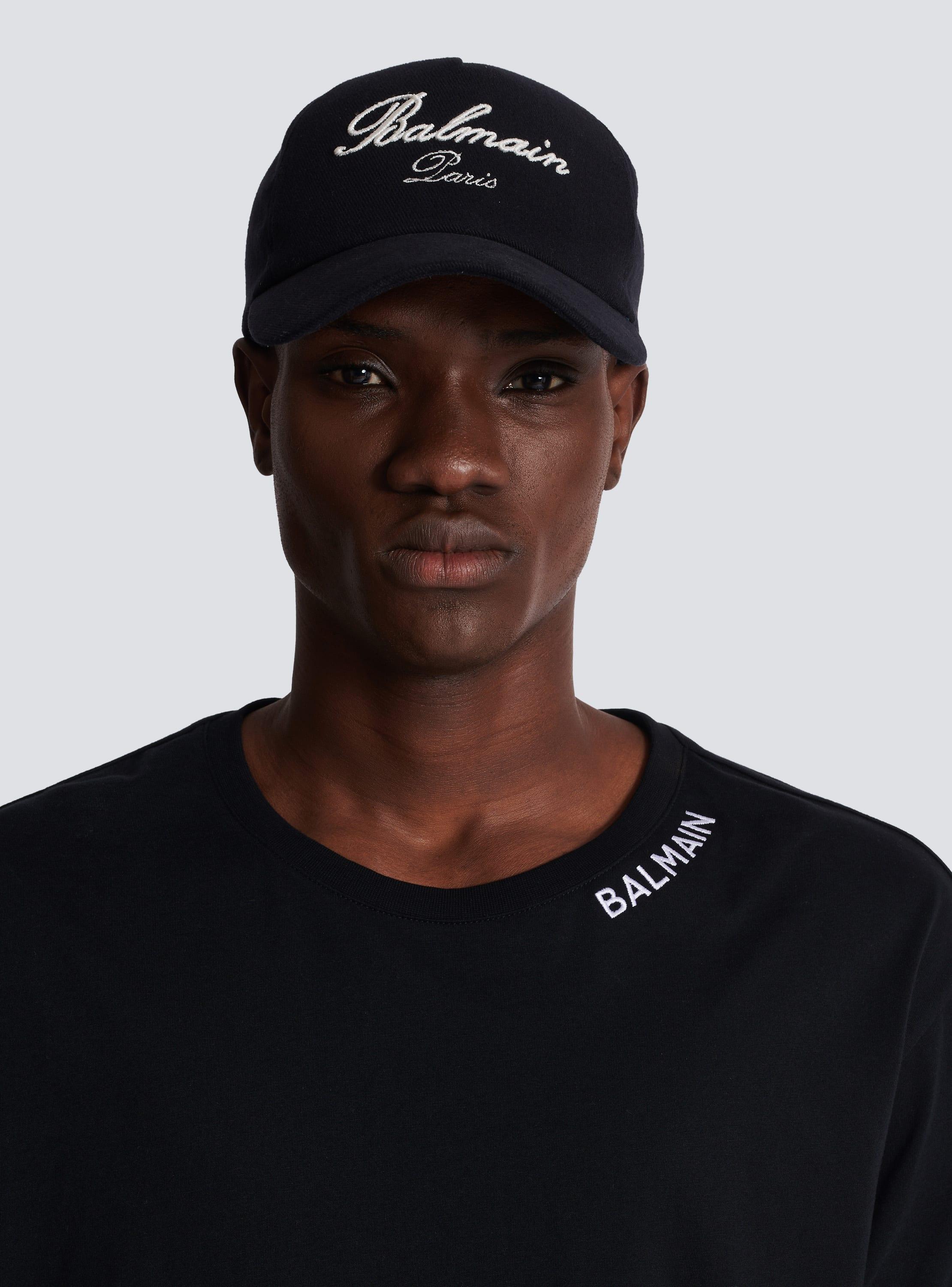 Cotton cap with Balmain Signature embroidery Product Image