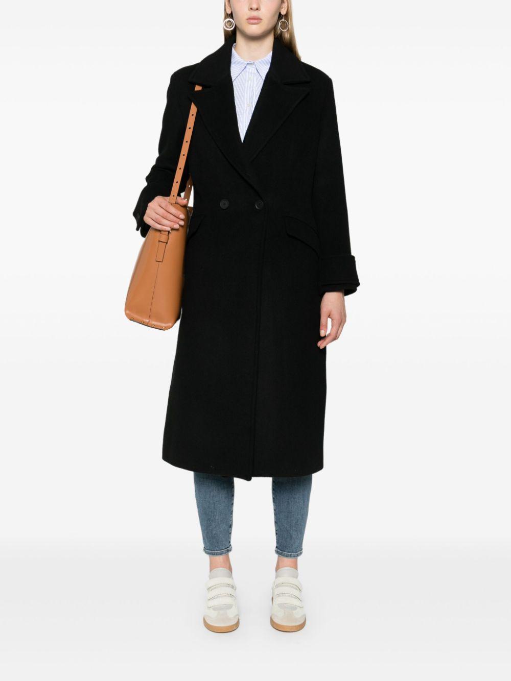 ALLSAINTS Mabel Double-breasted Coat In Black Product Image