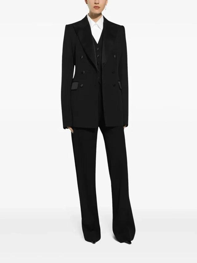 DOLCE & GABBANA Double Breasted Blazer In Black Product Image