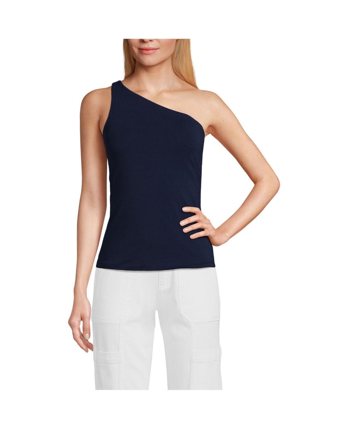 Womens Lands End Slender One-Shoulder Top Product Image