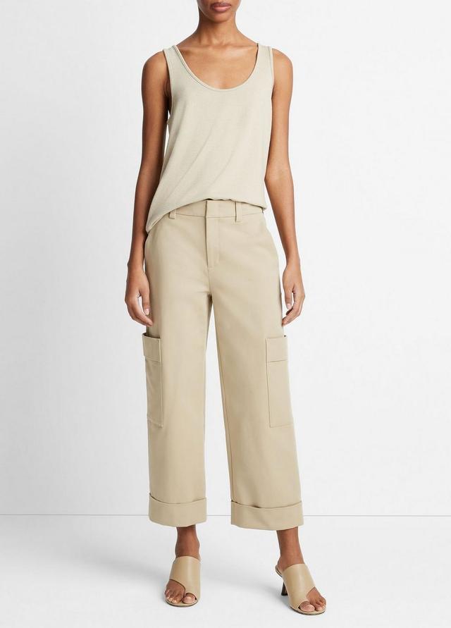 Cotton Cropped Utility Pant Product Image