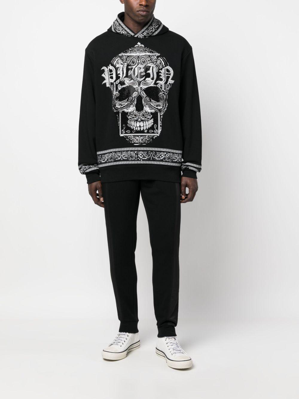 PHILIPP PLEIN Bandana-print Hoodie In Black Product Image