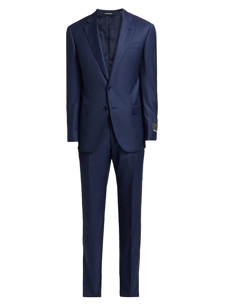 Mens Logo Wool Single-Breasted Suit Product Image