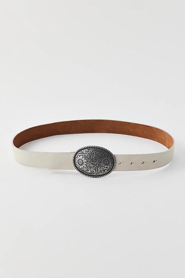 Pax Plate Buckle Leather Belt Womens at Urban Outfitters Product Image