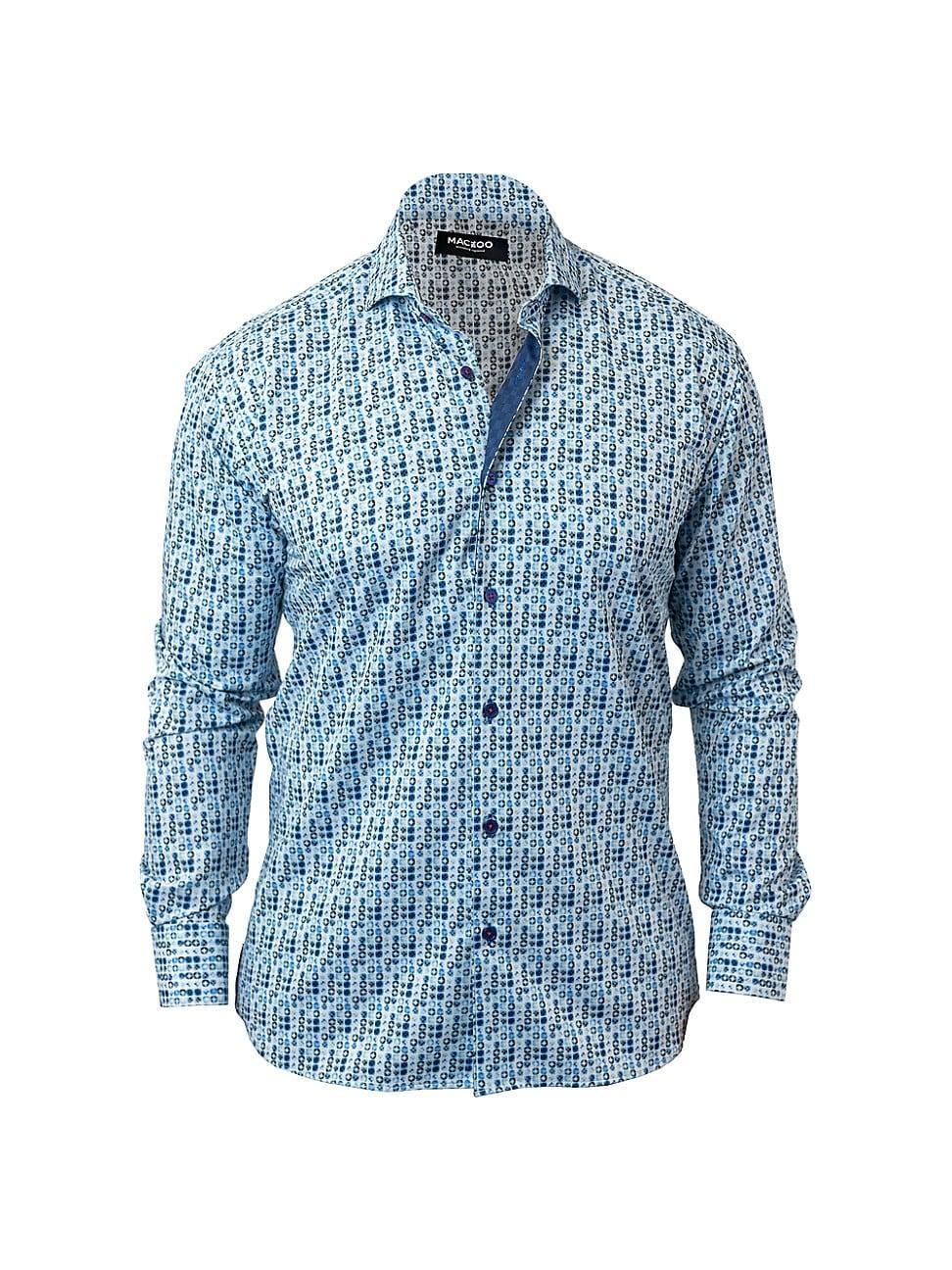 Maceoo Einstein Star Tile Egyptian Cotton Button-Up Shirt Product Image