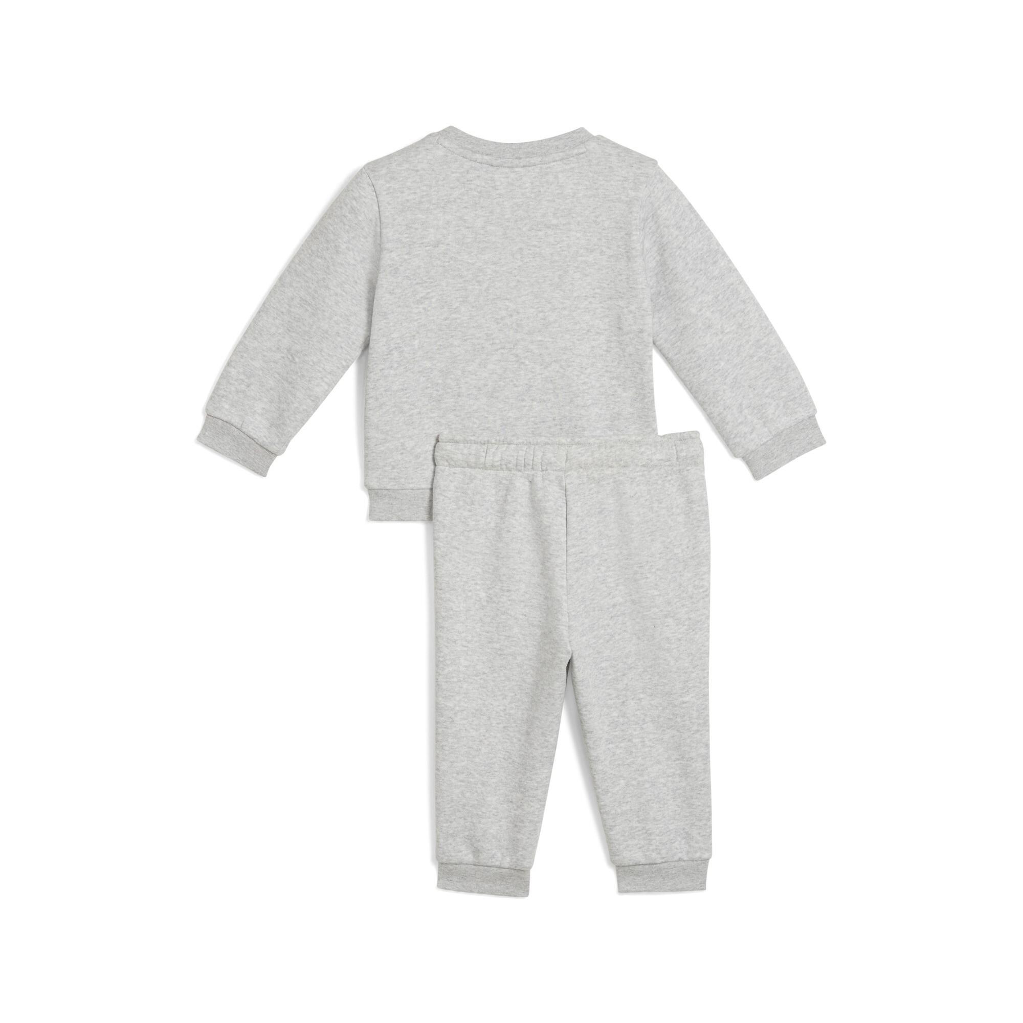 PUMA 2-Piece Minicats Essentials Toddlers' Crew Sweatshirt And Pants Set in Grey Product Image