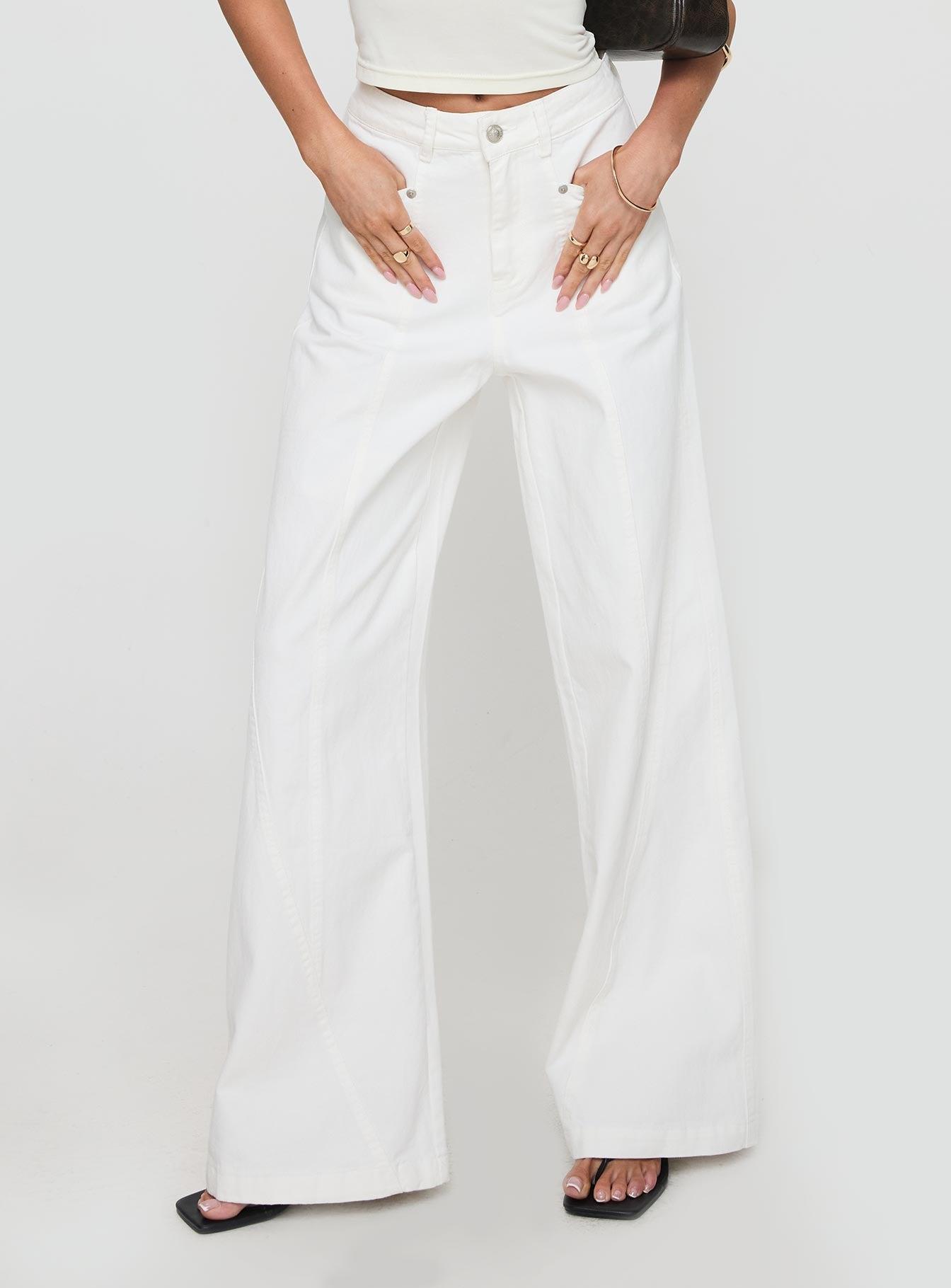 Cool About It Jeans White Product Image