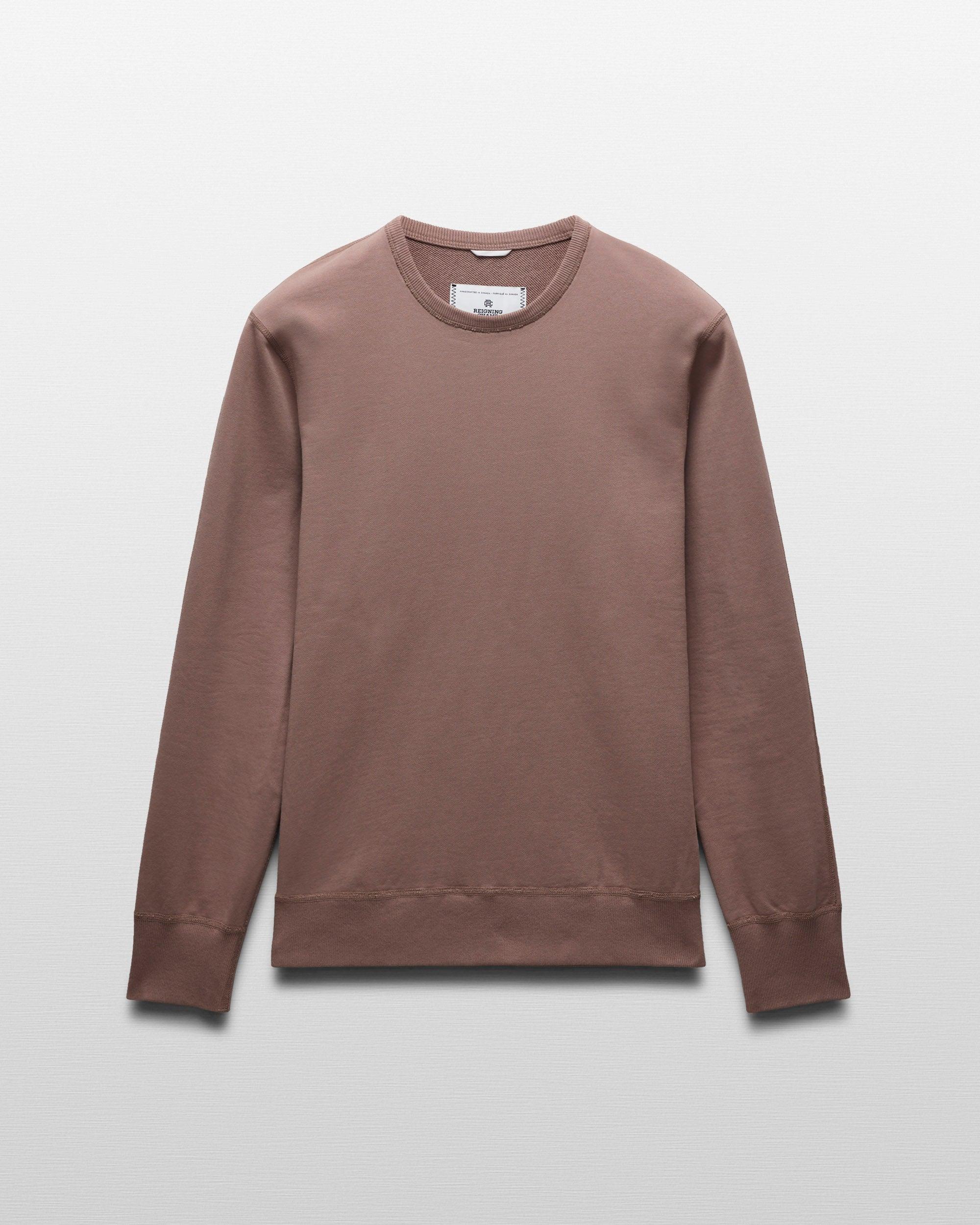 0984. Herringbone Terry Crewneck - Crimson Product Image