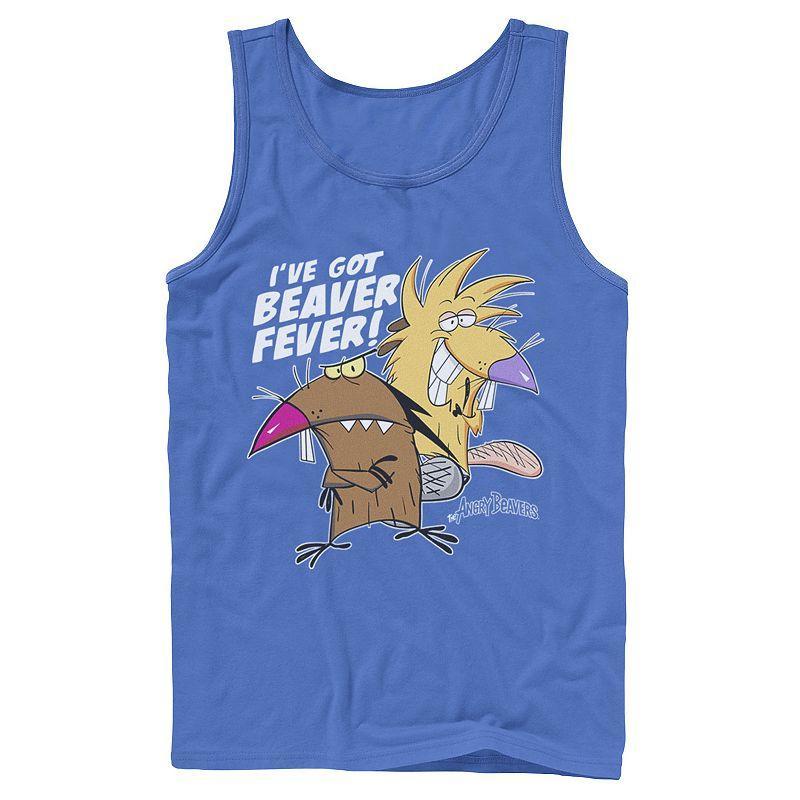 Mens Nickelodeon Angry Beavers Daggett & Norbert Feverish Tank Top Grey Product Image