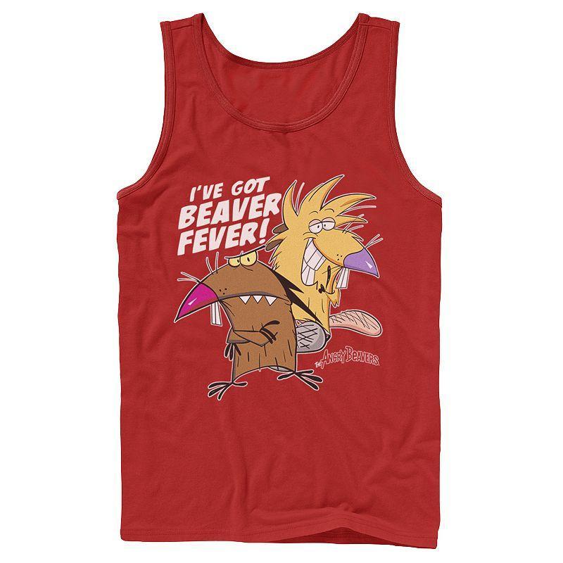 Mens Nickelodeon Angry Beavers Daggett & Norbert Feverish Tank Top Grey Product Image