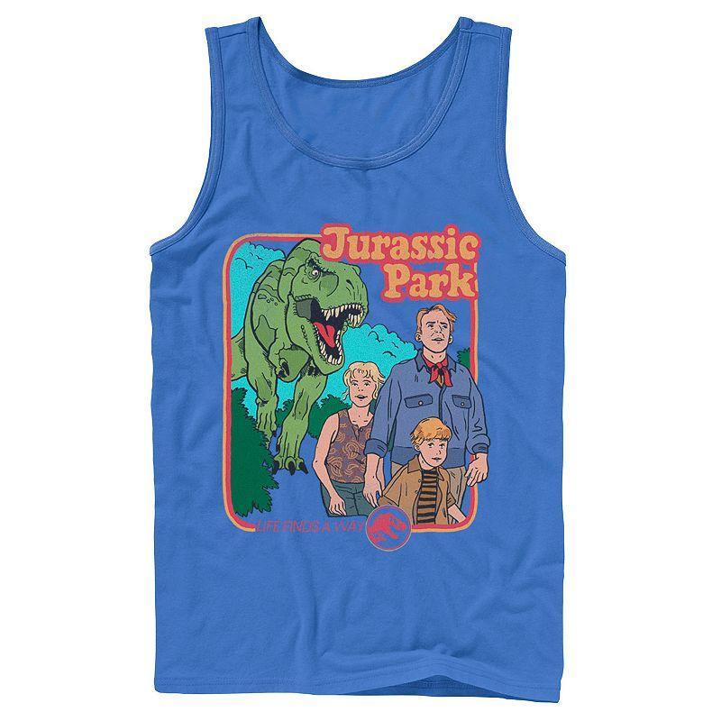 Mens Jurassic Park Vintage Characters Life Finds A Way Tank Top Product Image