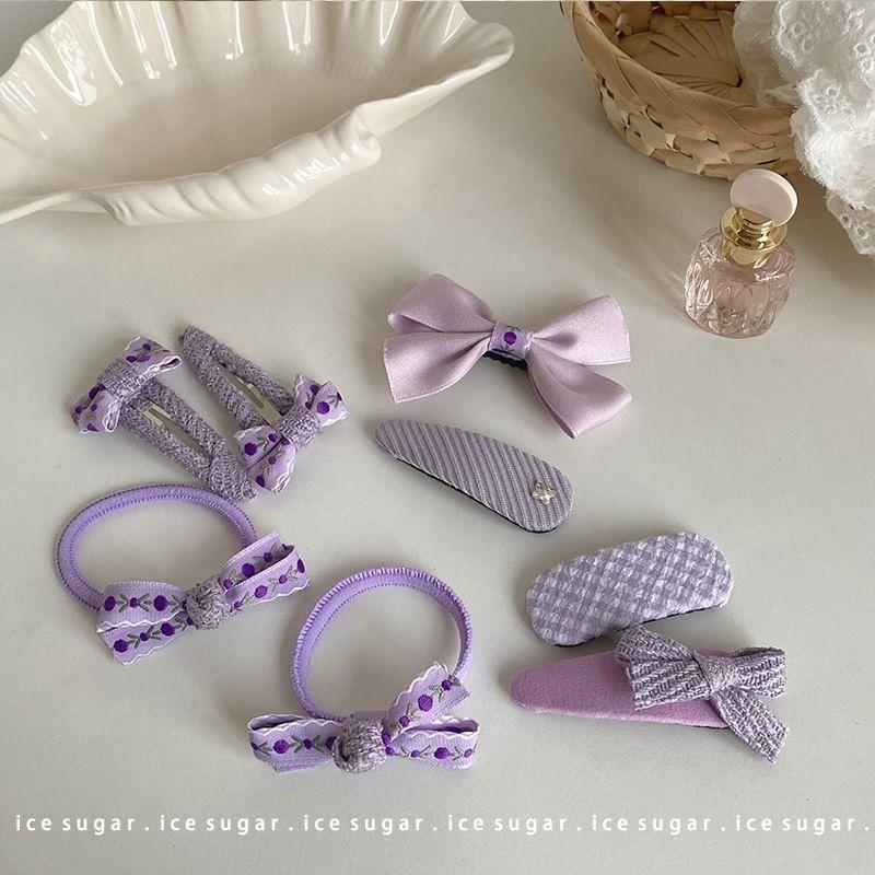 Fabric Hair Clip / Hair Tie Set Product Image