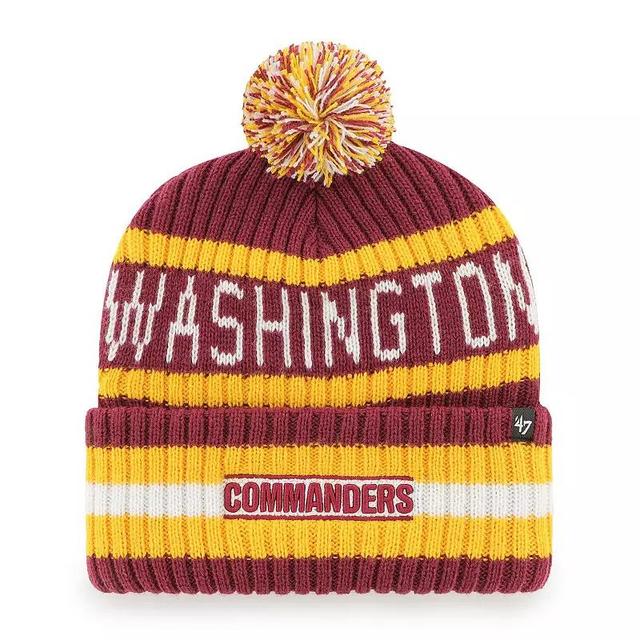 Mens 47 Burgundy Washington Commanders Bering Cuffed Knit Hat with Pom Product Image