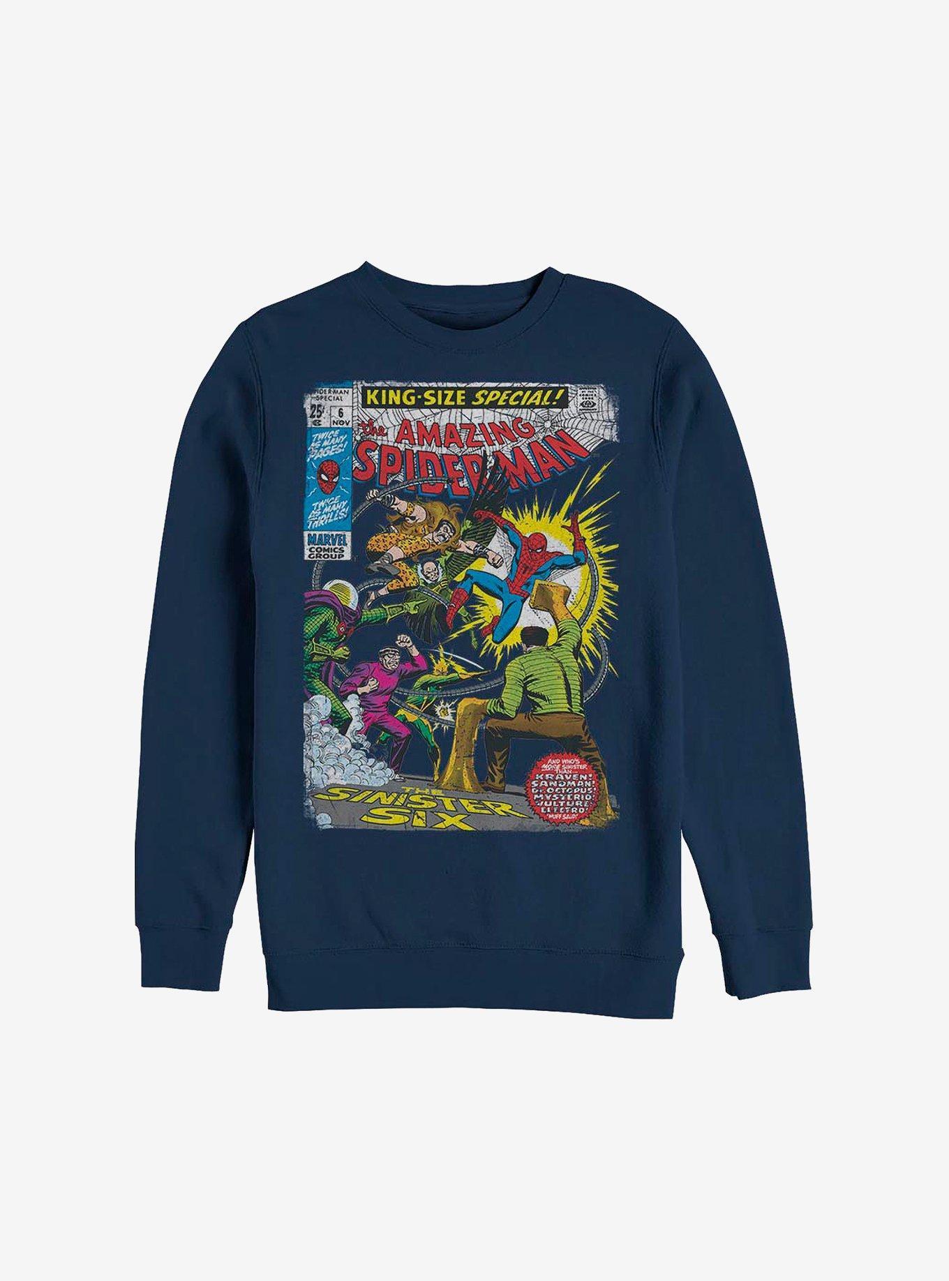 Marvel Spider-Man Comic Crew Sweatshirt Product Image