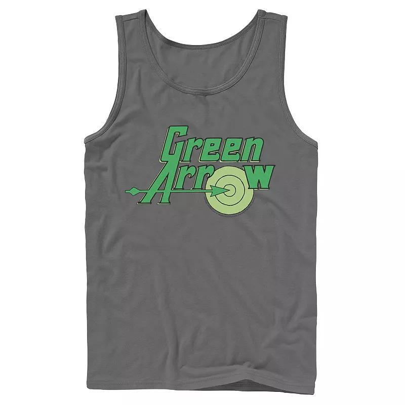 Mens DC Comics The Green Arrow Vintage Text Poster Tank Top Product Image