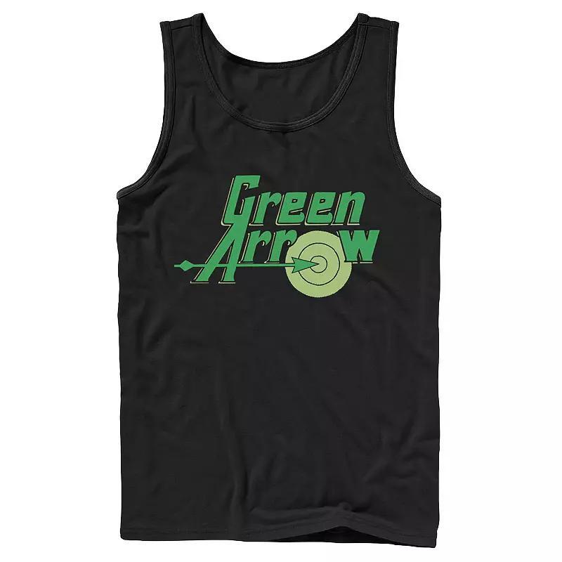 Mens DC Comics The Green Arrow Vintage Text Poster Tank Top Product Image