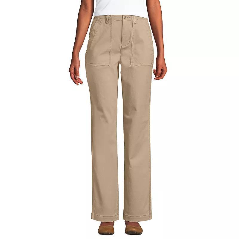 Womens Lands End High Rise Chino Utility Pants Product Image