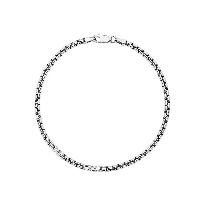 Mens PRIMROSE Sterling Silver Oxidized Rounded Box Bracelet Product Image