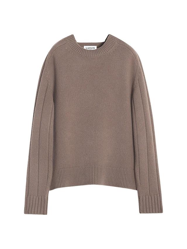 Mens Sweater with Ribbed Sleeves Product Image