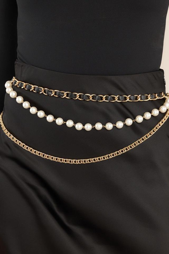 Scary Good Gold Layered Chain Belt Product Image