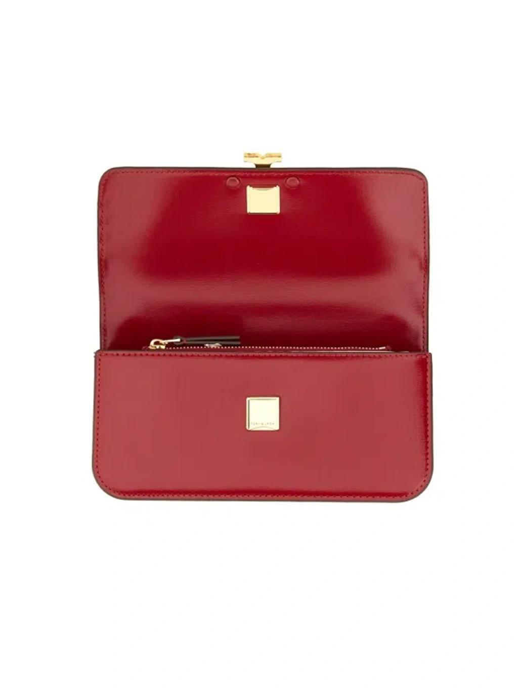 TORY BURCH Eleanor Small Convertible Shoulder Bag In Red Product Image