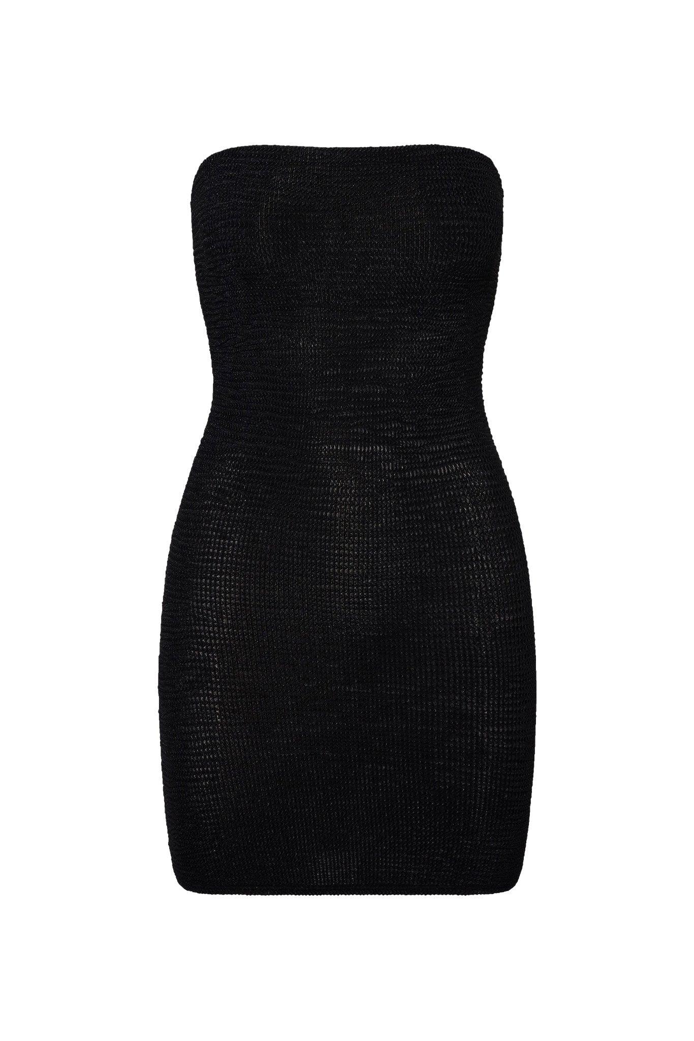 Bimini Dress - Black Crinkle Product Image