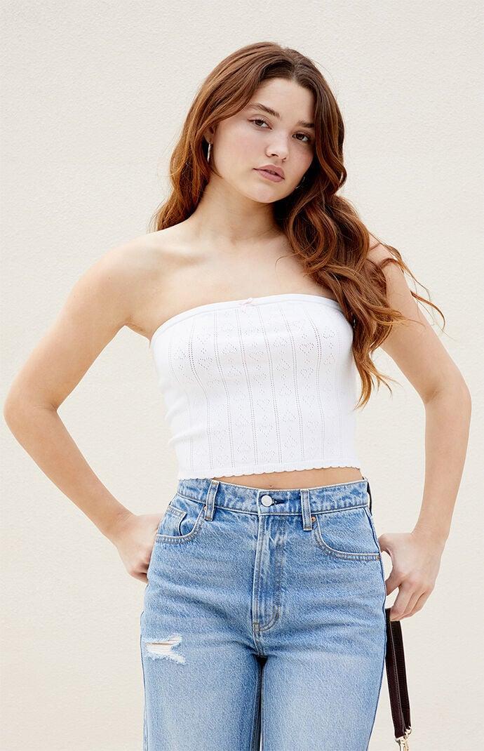 Beverly and Beck Women's Quinn Pointelle Tube Top Product Image