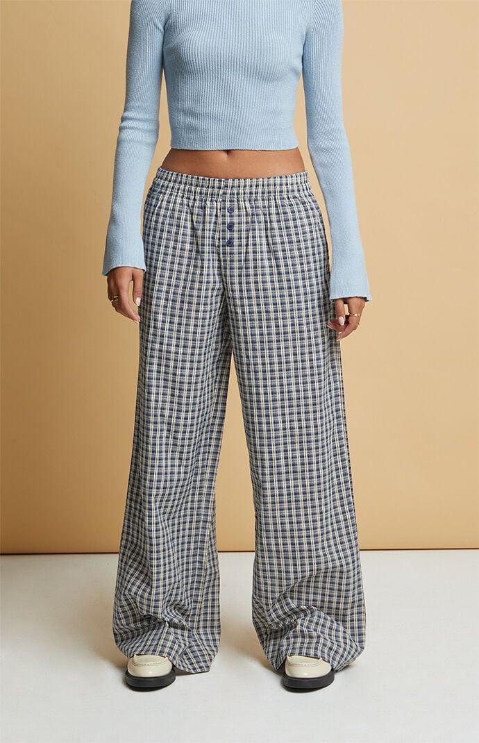 Beverly and Beck Womens Plaid Boxer Pajama Pants - Product Image