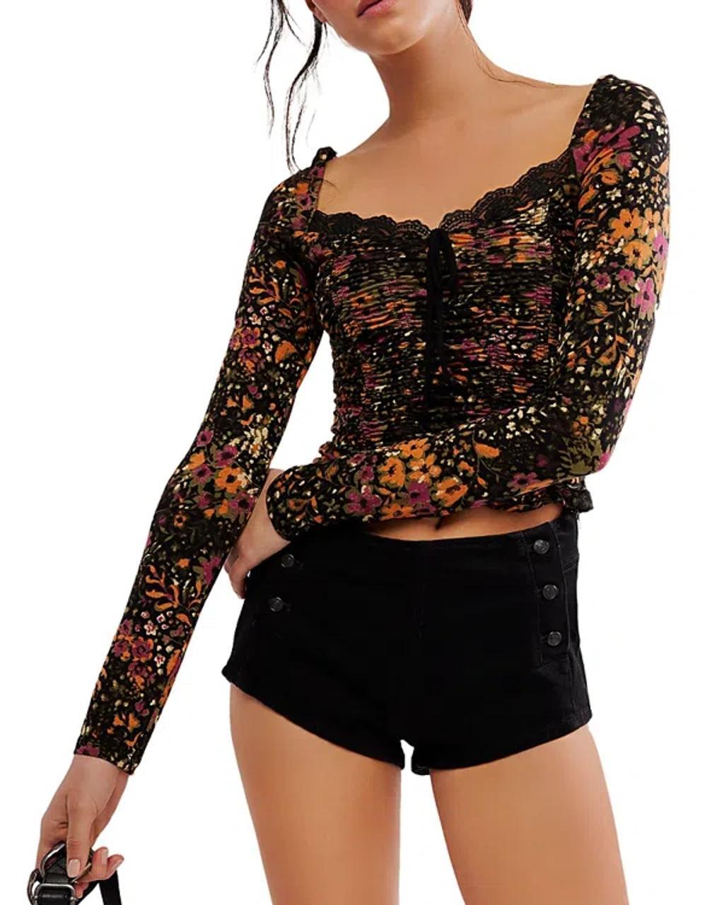 Layer It On Me Ruched Crop Top In Black Combo Product Image