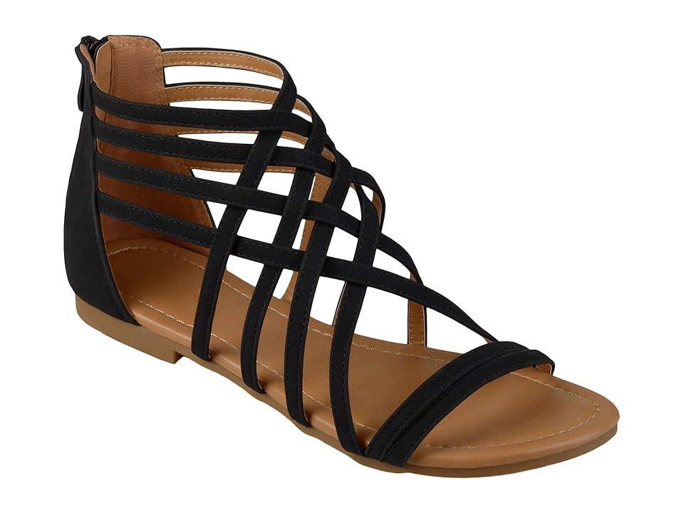 Journee Collection Womens Hanni Crisscross Strappy Flat Sandals Product Image