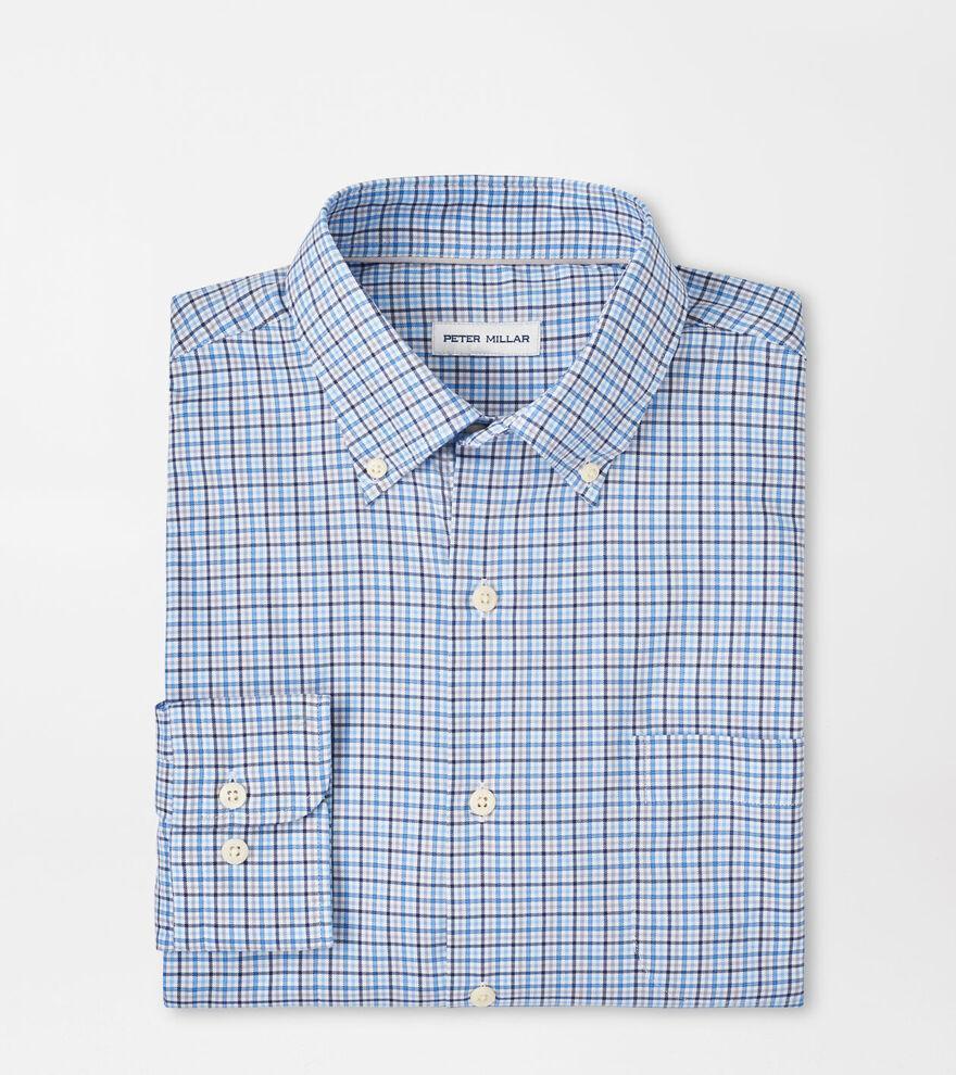 Peter Millar Mens Albert Crown Lite Cotton-Stretch Sport Shirt | Color: Galaxy | Size: XL Product Image