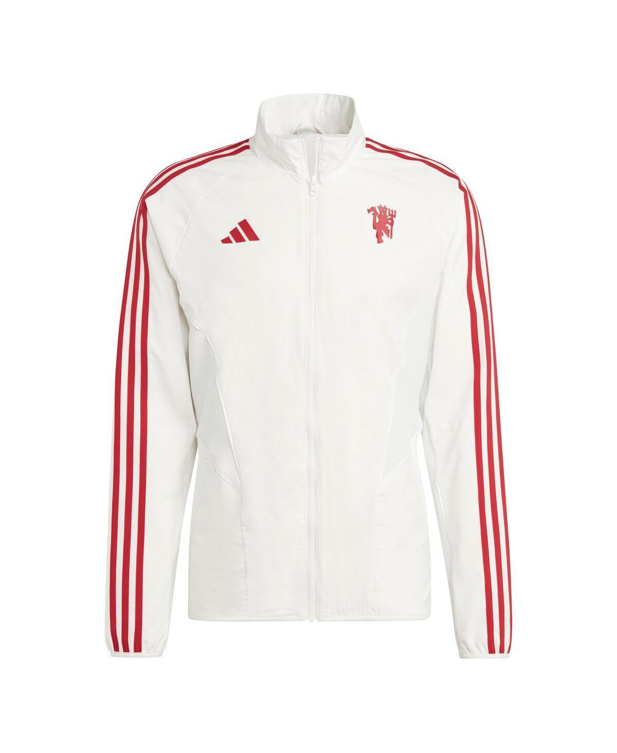 Mens adidas White Manchester United 2023/24 Anthem Full-Zip Jacket Product Image