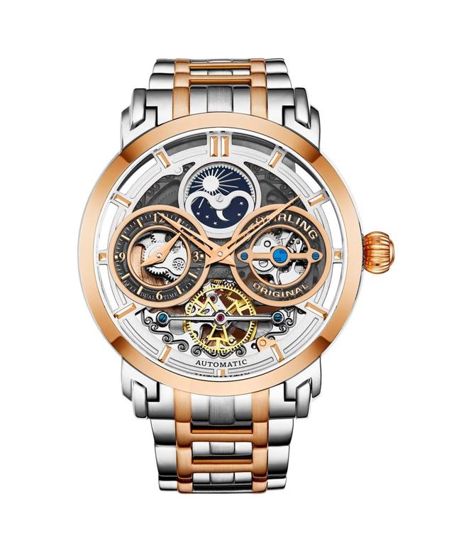 Stuhrling Mens Automatic Ss Rose Gold Toned Case, Rose Gold Toned Bezel, Rose Gold Toned Dial, Rose Gold Toned Hands Markers, Two Tone Rose a Product Image