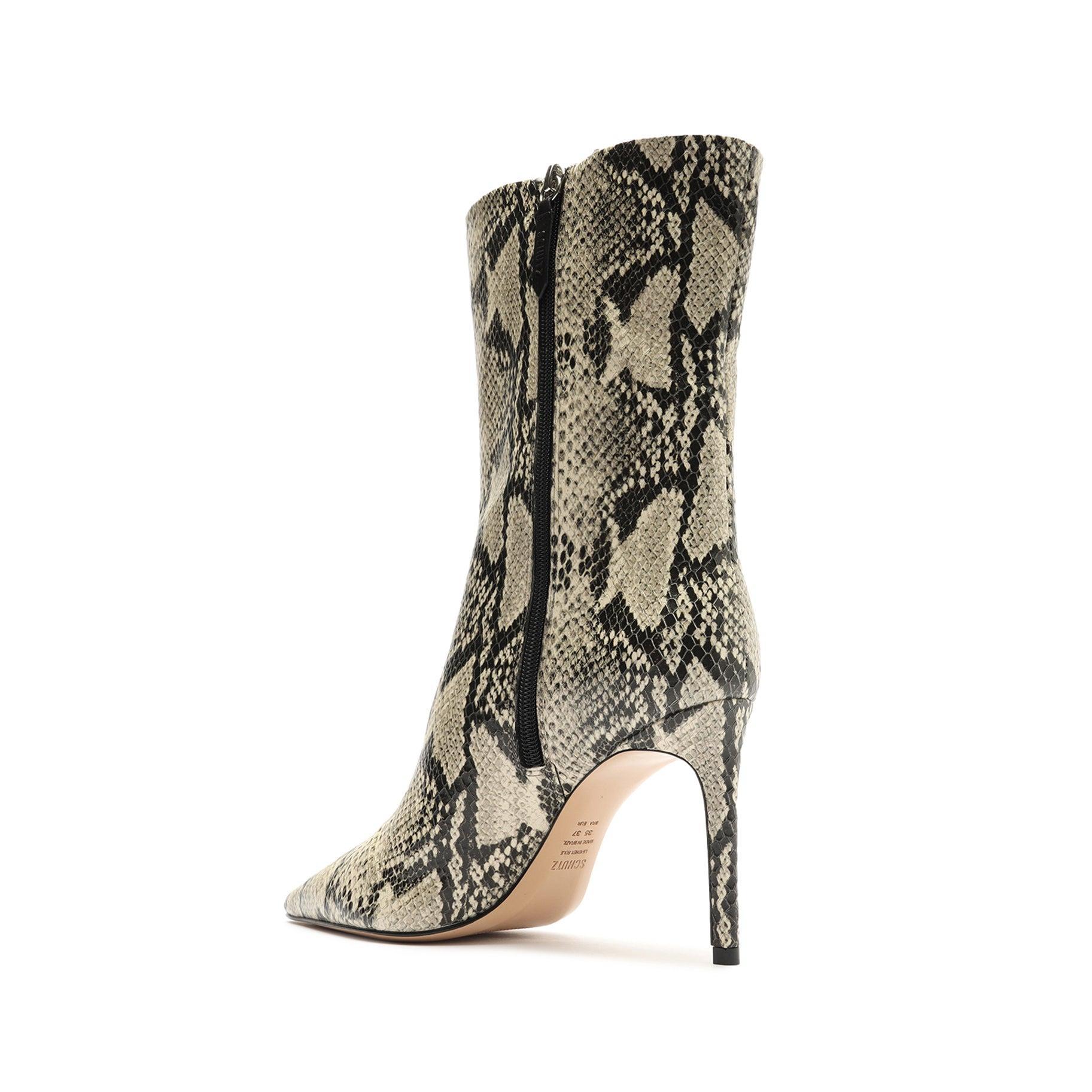 Mary Snake Embossed Leather Bootie Female Product Image