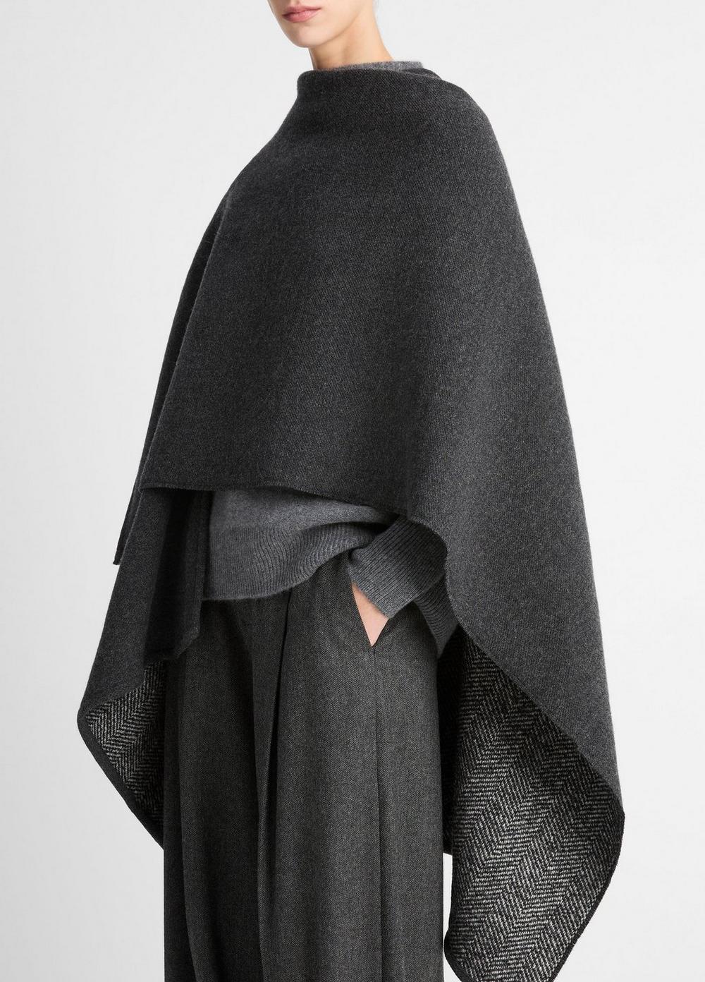 Wool-Blend Bouclé Cape Product Image