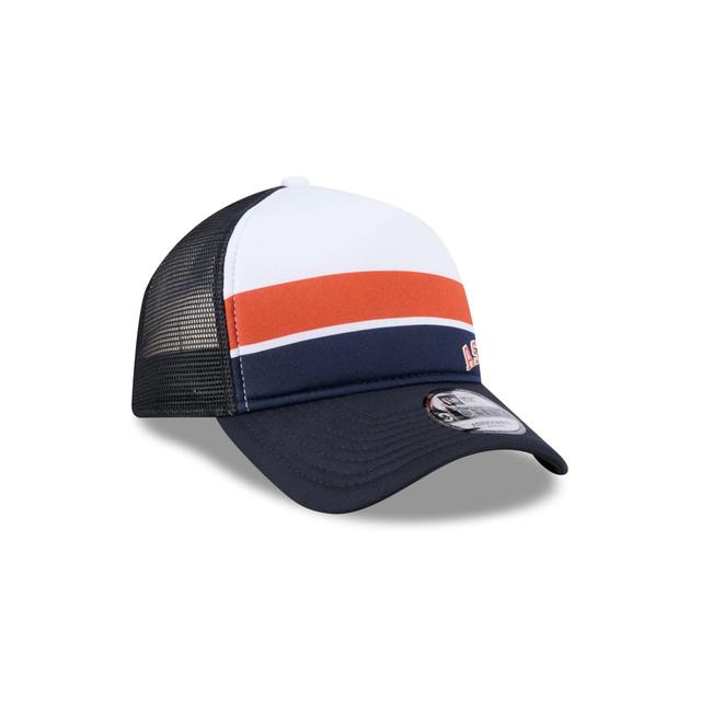 Houston Astros Color Block 9FORTY A-Frame Trucker Snapback Hat Male Product Image