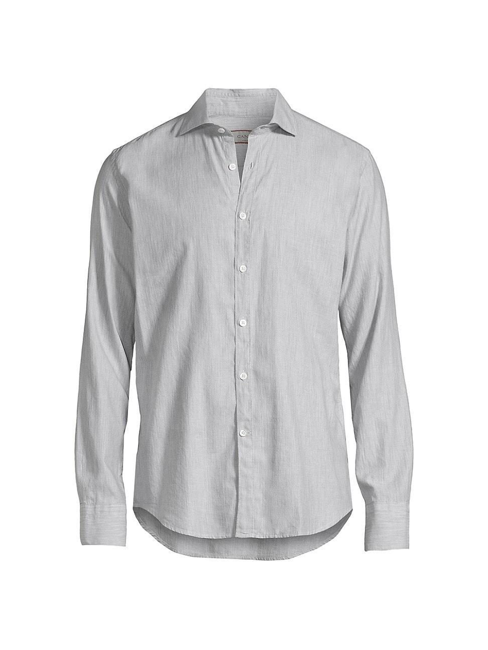 Mens Cotton Button-Front Shirt Product Image