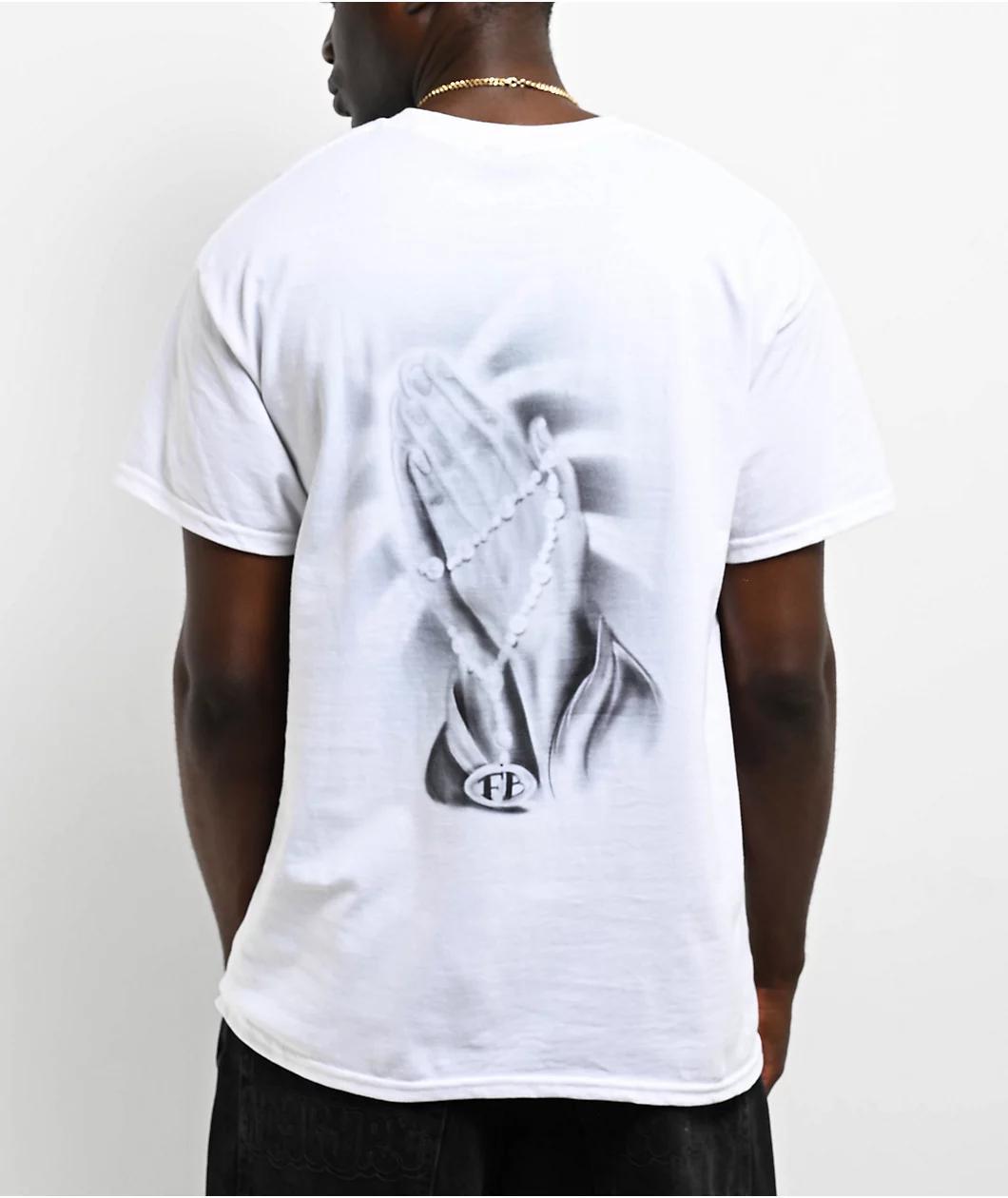 FB County Praying For FB White T-Shirt Product Image