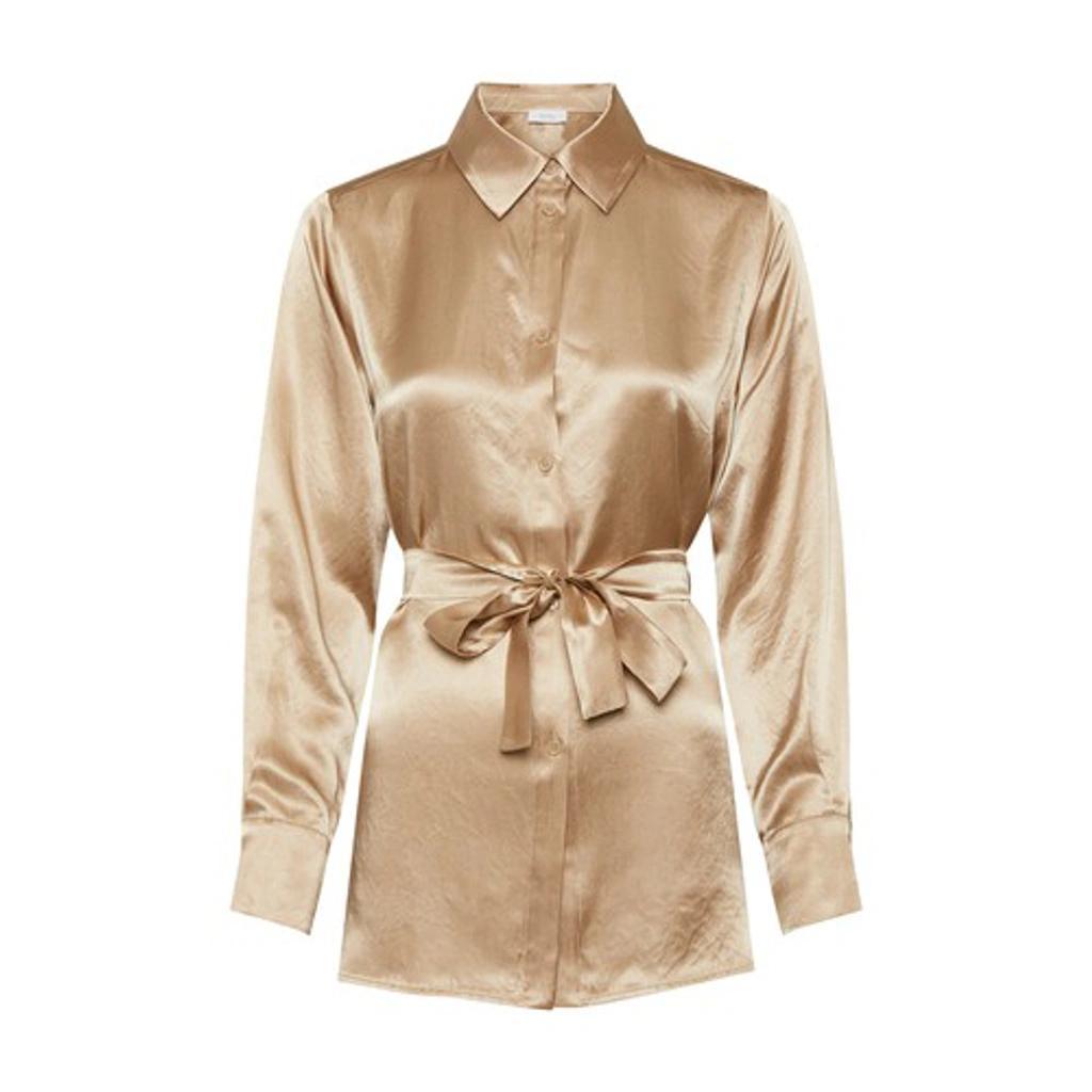 Holiday Belted Shirt In Gold Product Image