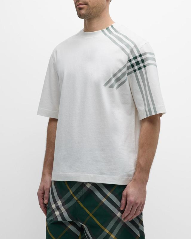 Mens T-Shirt with Shoulder Plaid Product Image