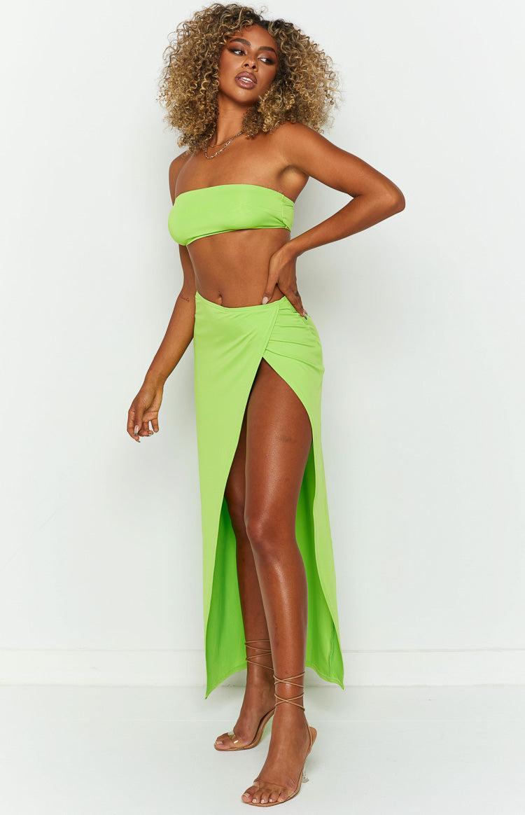 Murphy Lime Midi Skirt Product Image