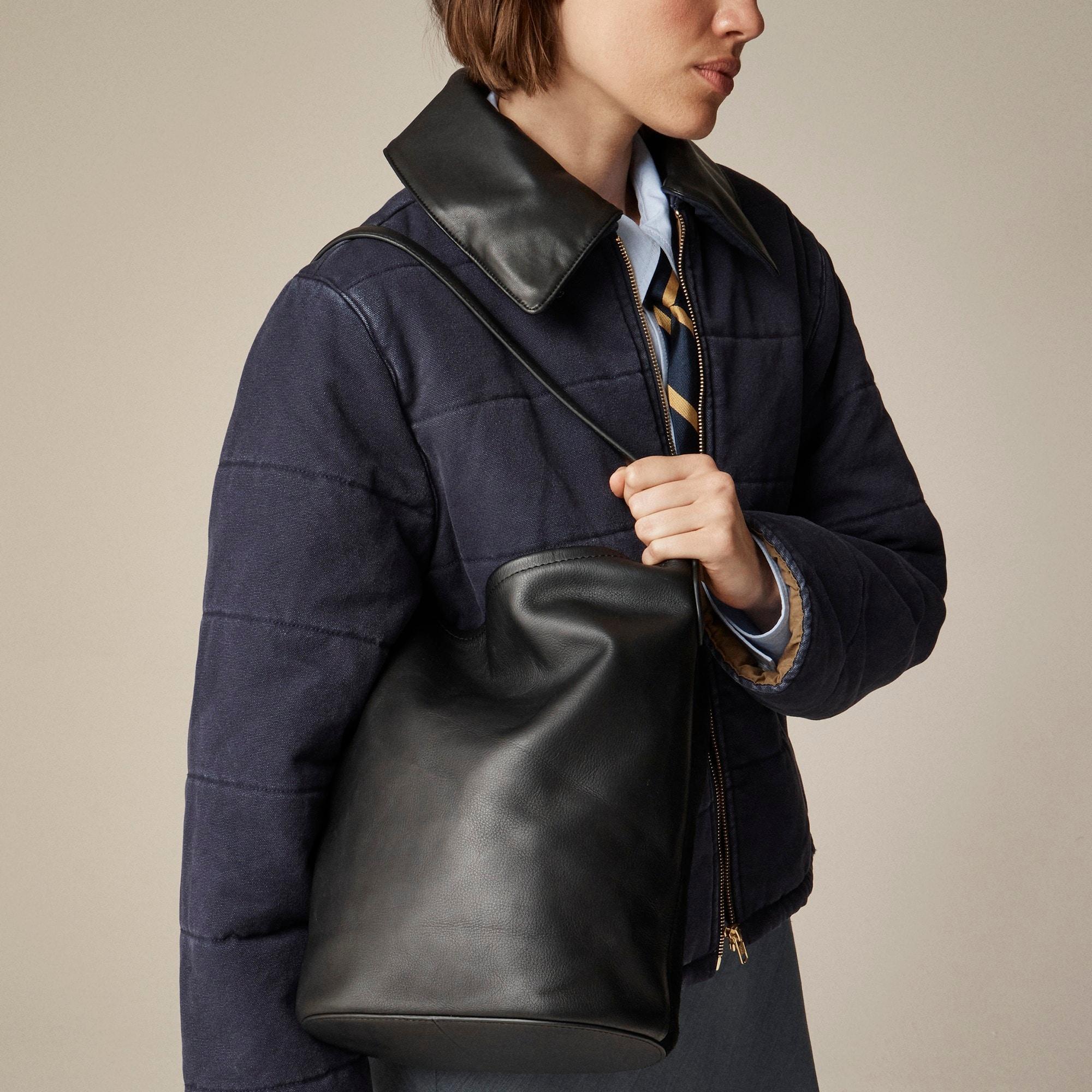 Berkeley bucket bag in leather and suede Product Image