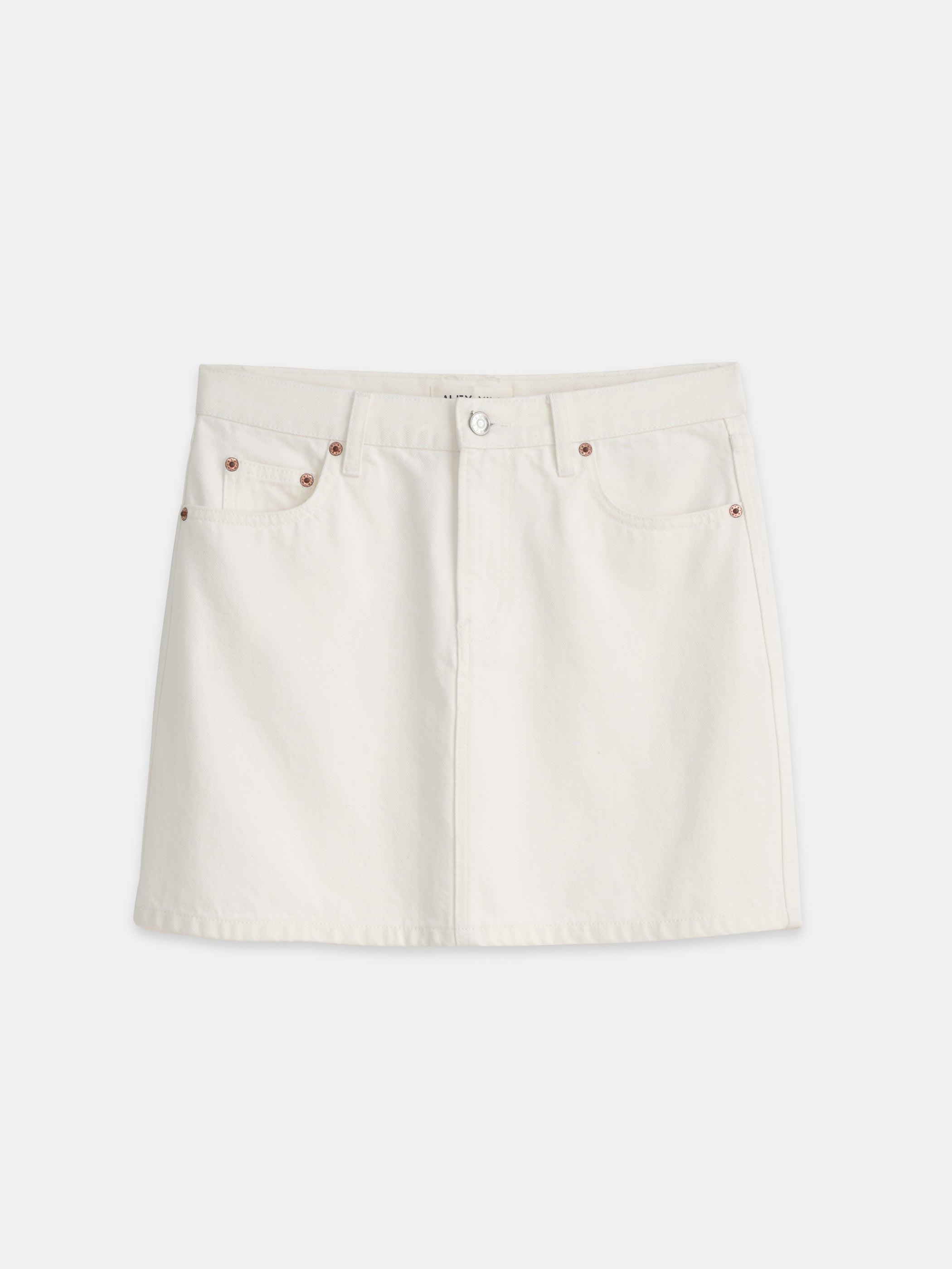 Andie Mini Skirt in White Denim Female product image