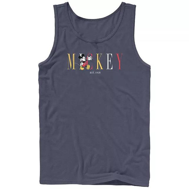 Disneys Mickey Mouse Mens Est. 1928 Graphic Tank Top Blue Product Image