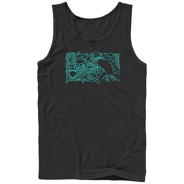 Mens Tropical Shark Graphic Tank Product Image