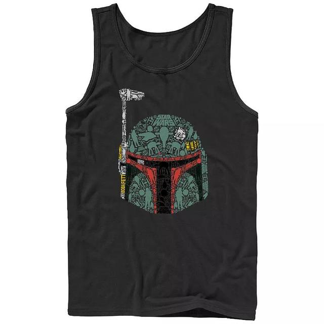 Mens Star Wars Boba Fett Helmet Icons Graphic Tank Top Product Image